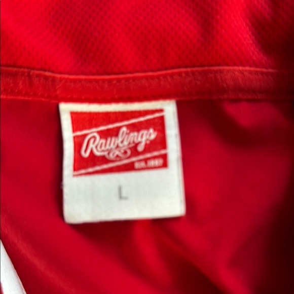 Rawlings Red Men's ColorSync Short Sleeve Cage Jacket #355 - Picture 6 of 10